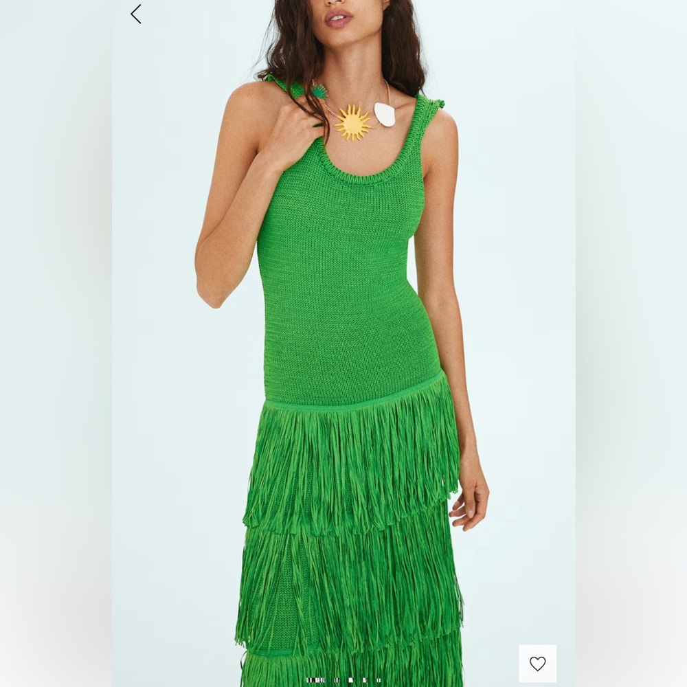 Mango x Simon Miller | Knitted Dress with Fringe Design - Picture 2 of 7